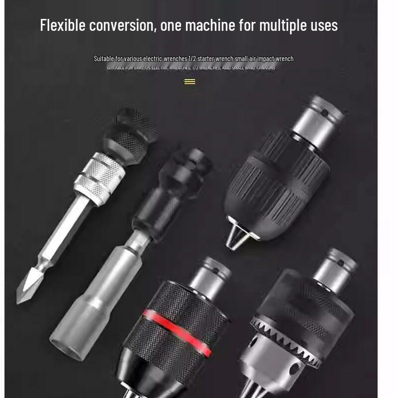 Electric Wrench Screwdriver Drill Bit Holder with Hex Socket & Telescopic Spring Sleeve Adapter, 1/2" Drive.