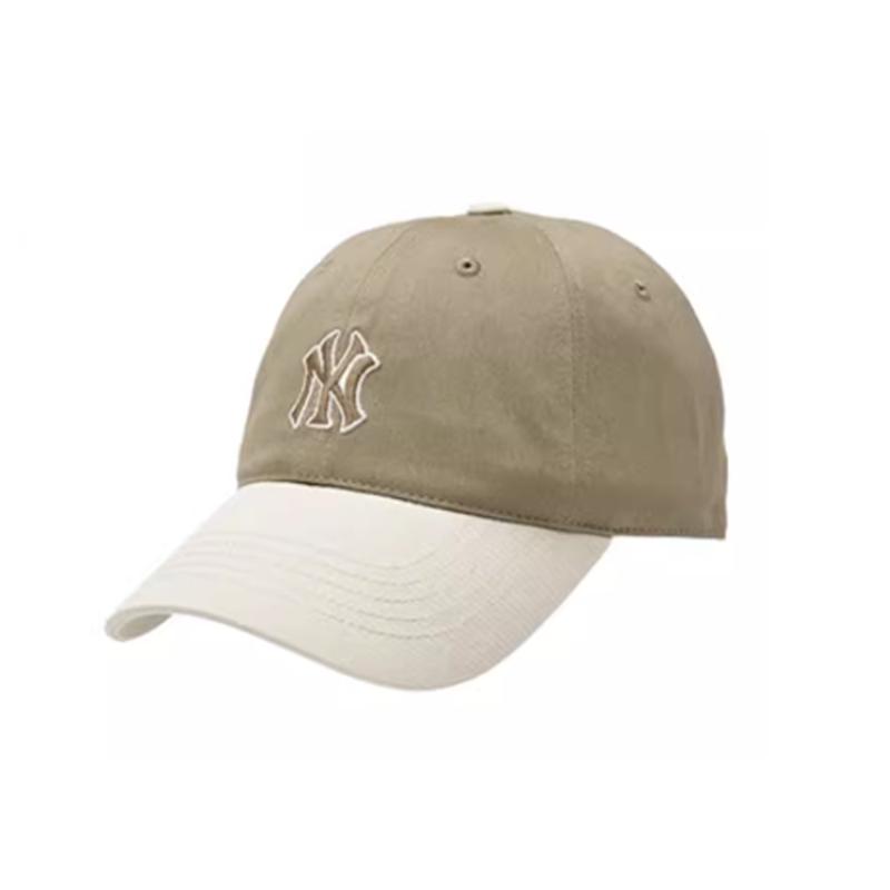 MLB Cotton Polyester Baseball Caps Unisex Dark Beige Fashion 3ACP3404N-50BGD