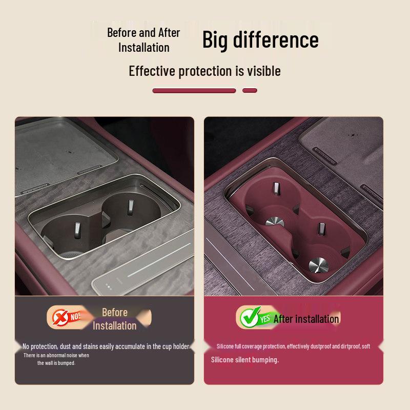 Nio ES8 Silicone Cup Holder: Fits 26 Models, Anti-dirty Protective Cover, Car Interior Decoration Accessory.