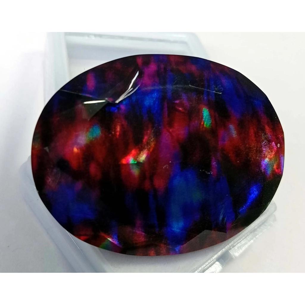 52+ Ct Natural Ammolite Opal-Like Organic Oval Cut Stunning Certified Gemstone