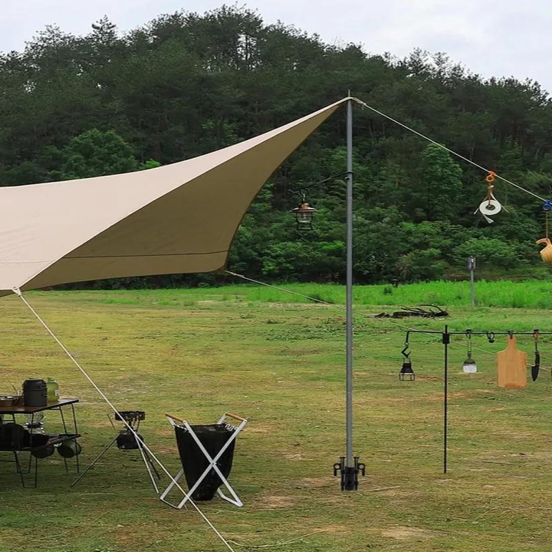 4 szt. Wbijaki do namiotu Wytrzymałe paliki kempingowe Kute stalowe kołki Kolce do dekoracji podwórka, na śnieg, na piknik Niezniszczalne i sztywne