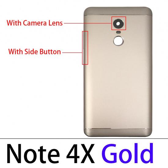 Original Back Cover For Xiaomi Redmi Note 4X Note 5 Note 6 Pro Back Door Rear Housing Cover With Volume Side Button Key