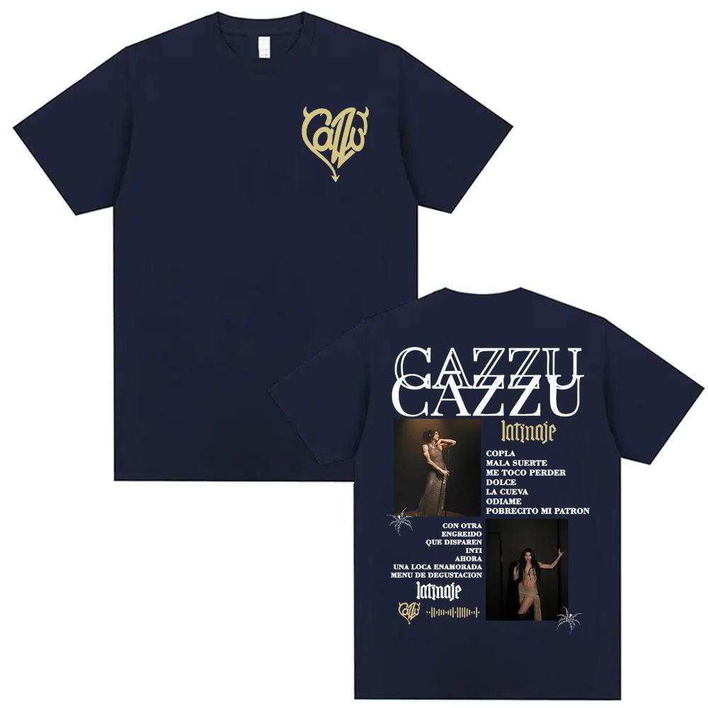 Cazzu Latinaje Album Tour Cover Tee Shirt Unisex Women Clothing Aesthetic Fashion T Shirt Casual Cotton Oversized YK Top
