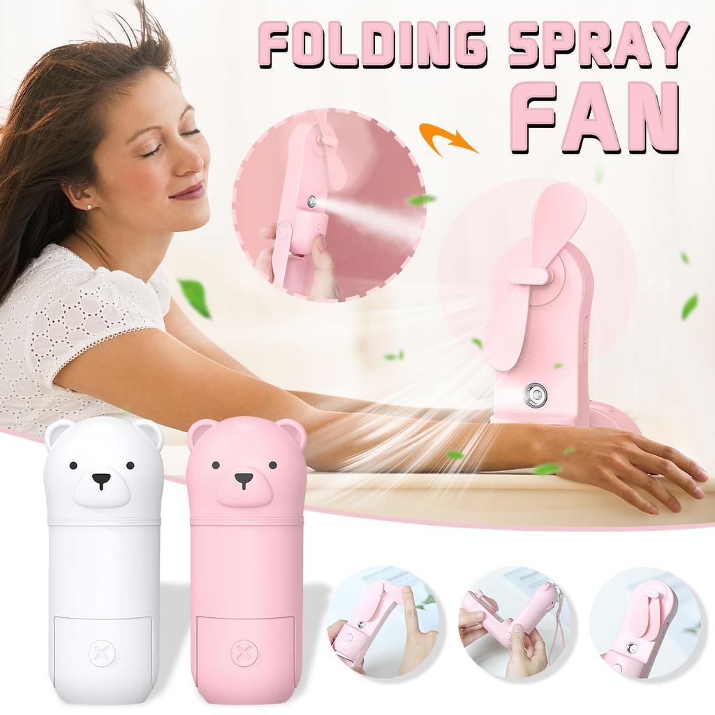 USB Rechargeable  Hanging Neck Handheld Spray Water Meter Portable Small Fan