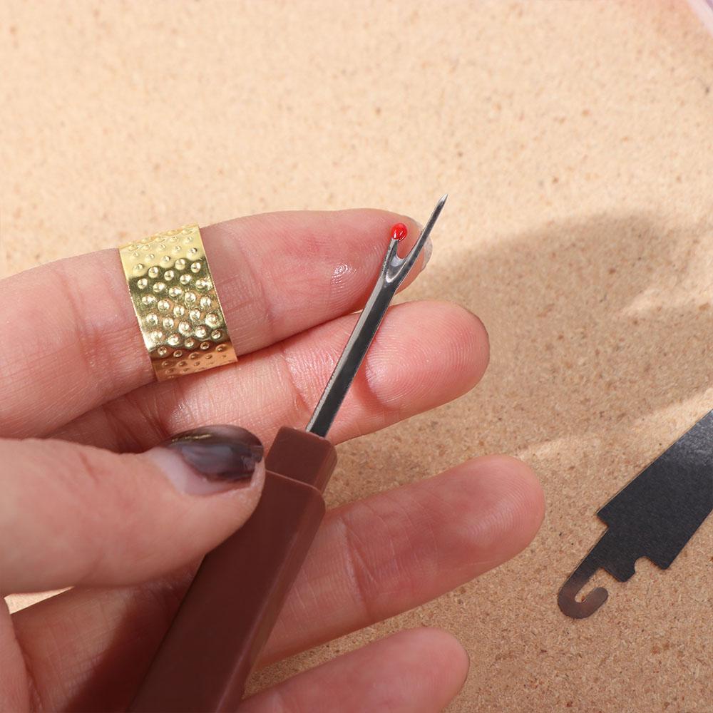 37-teiliges Edelstahl-Nähwerkzeug-Set, Nadeln mit großem Öhr, Manuelles Stahl-Nähwerkzeug-Kit, Basteln