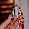 Tibetan Cultural Necklace: Agate Seven-Eyed and Five-Eyed Dzi Beads