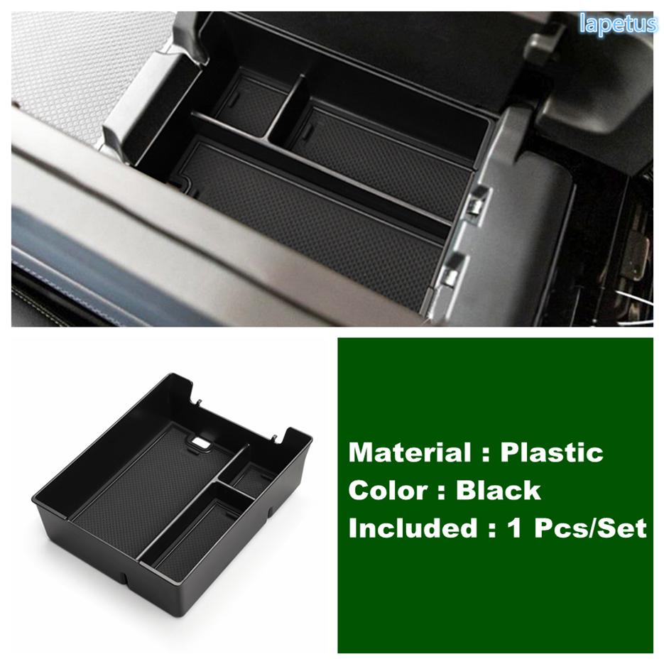 

Black Central Control Secondary Storage Organizer Box Front Door Armrest Container Box Cover Fit For Rivian R1T R1S 2022 - 2024