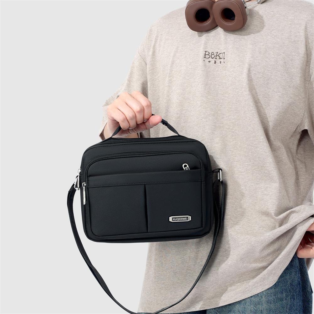 Mens Crossbody Messenger Bag Waterproof Oxford Business Shoulder Satchel Multi Pocket Purse