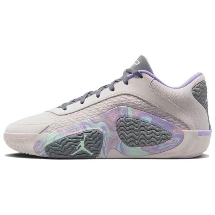 Jordan Tatum 2 Slip Resistant Abrasion Resistant Low top Basketball Shoes Men's Purple Gray White Asian Version FZ2203-600(team96-)