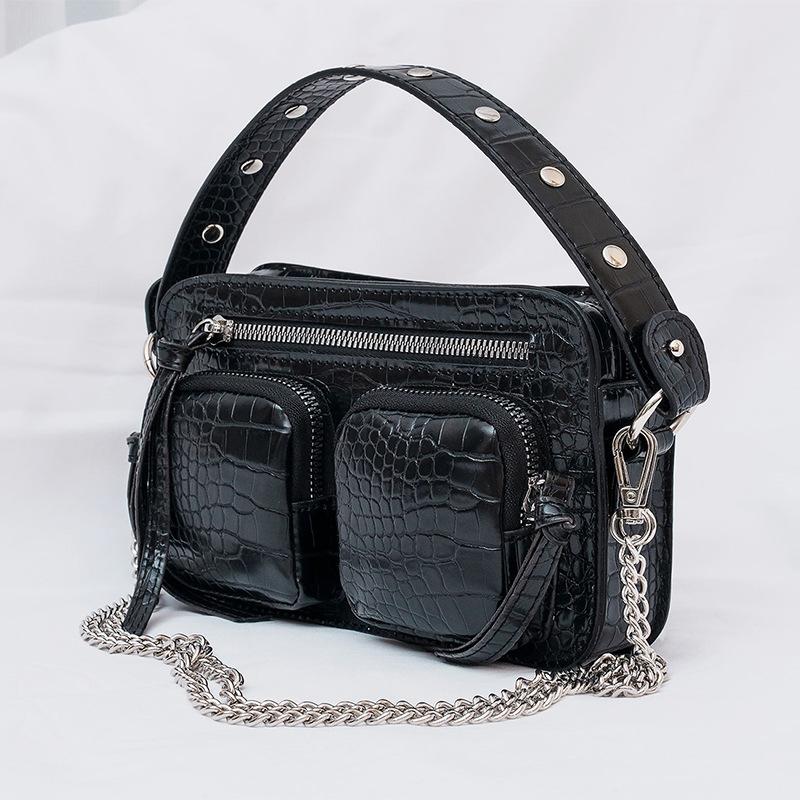 

Luxury Alligator Women Handbags Crocodile Pattern Shoulder Bag Chains Crossbody Bags for Women Animal Print Flap Purses Clutch 20x4x13CM