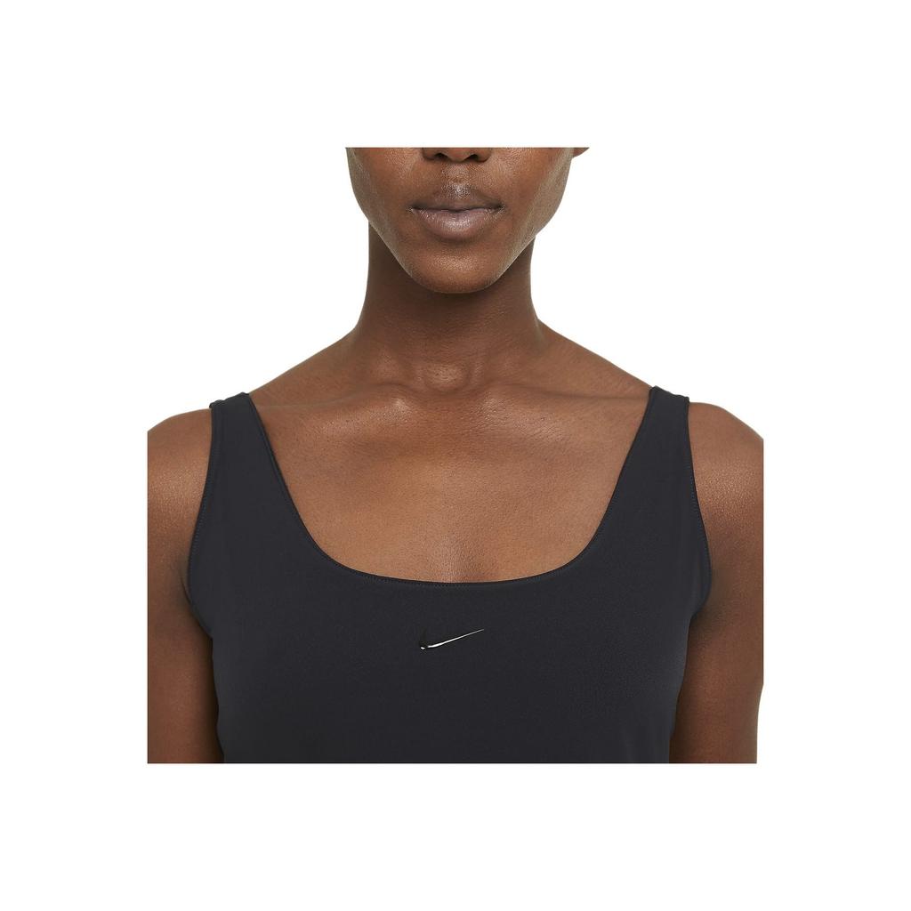 Nike Solid Color Side Pocket Double Strap Training Dress Women Dresses Black DA0156-010