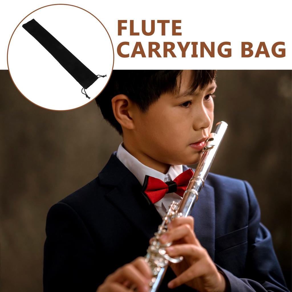 TOPPERFUN Recorder Drawstring Bag, 10-inch Lightweight Fabric Protective Case, Small Instrument Storage, Portable Wind Instrument Accessory Bag
