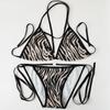 2025 Women's Floral Lace-Up Bikini with Chest Pad