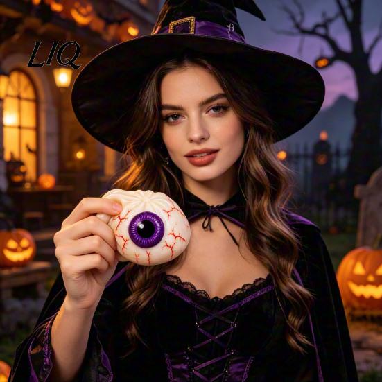 Dumpling Stress Relief Toy 1/5Pcs Halloween Toy, Pumpkin Ghost Eyeball Steamed Bun Portable Reliever Squeeze Sensory Ball Fidget for Adults Kids Soft
