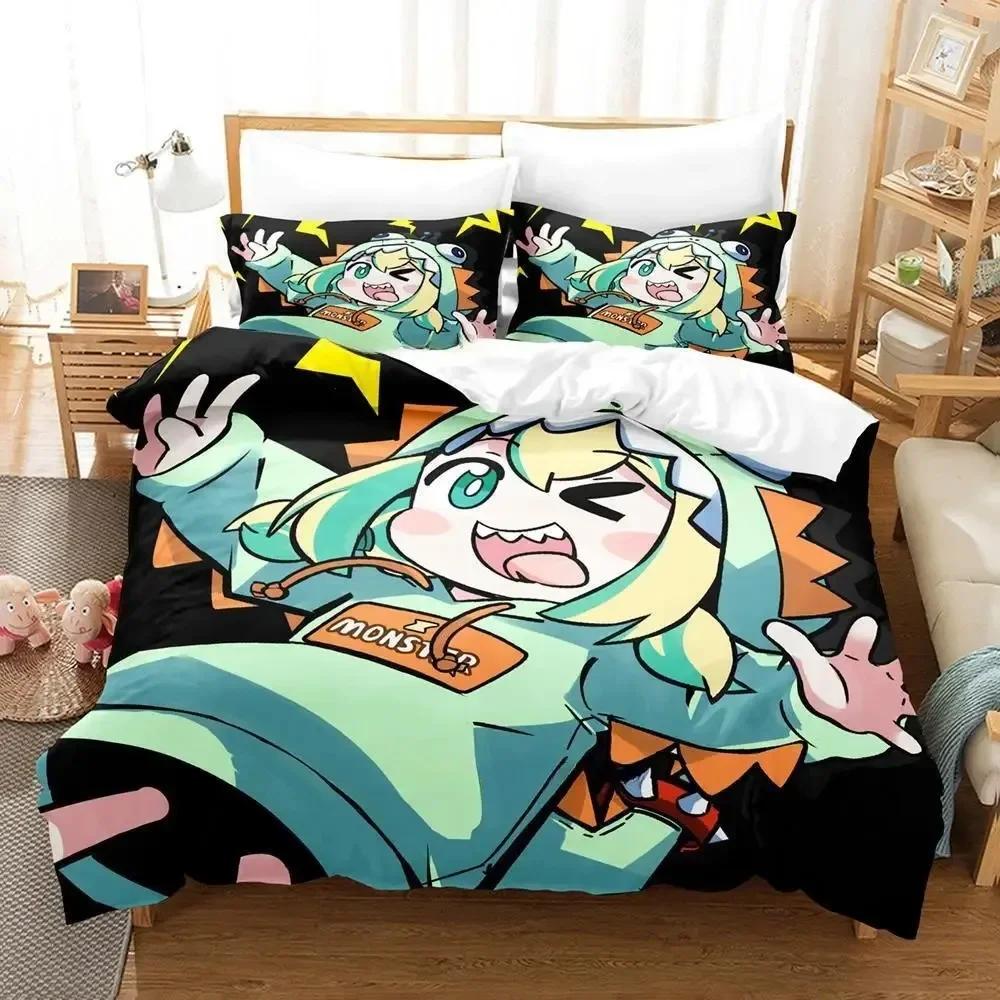 3d Anime Kawai Young Girls Amano Pikame Beding Set Printed With Pilowcase Bed Soft Duvet Cover Soft Single Double Quen Super King-Sized Dimensionsd
