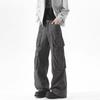 American trendy brand cotton multi-pocket overalls men's and women's spring and autumn new loose casual versatile functional straight trousers