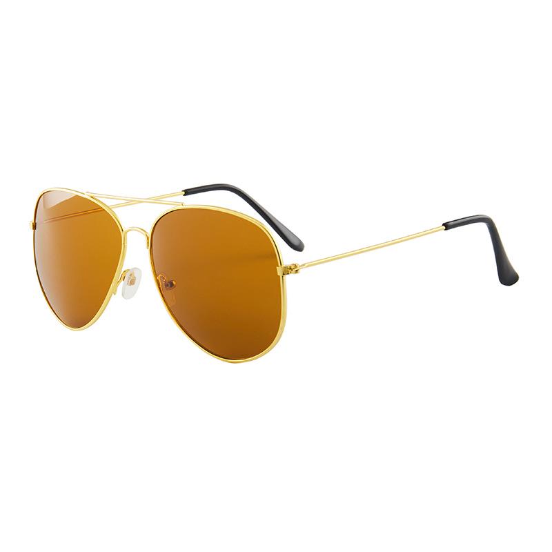 Unisex Aviator Frog Mirror Sunglasses - Multicolor Metal Frame