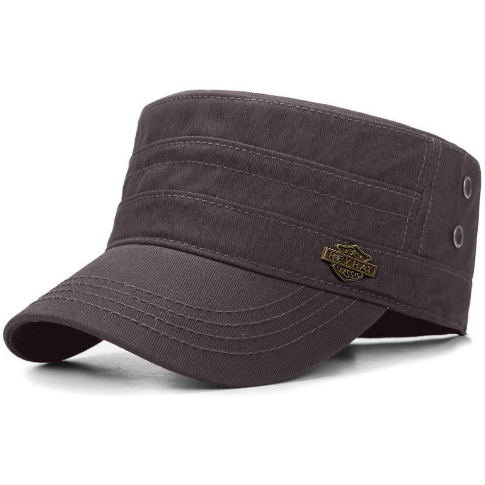 

Sunshade Flat Top Cap Cotton Hip Hop Hat Casual Golf Caps Four Seasons сірий