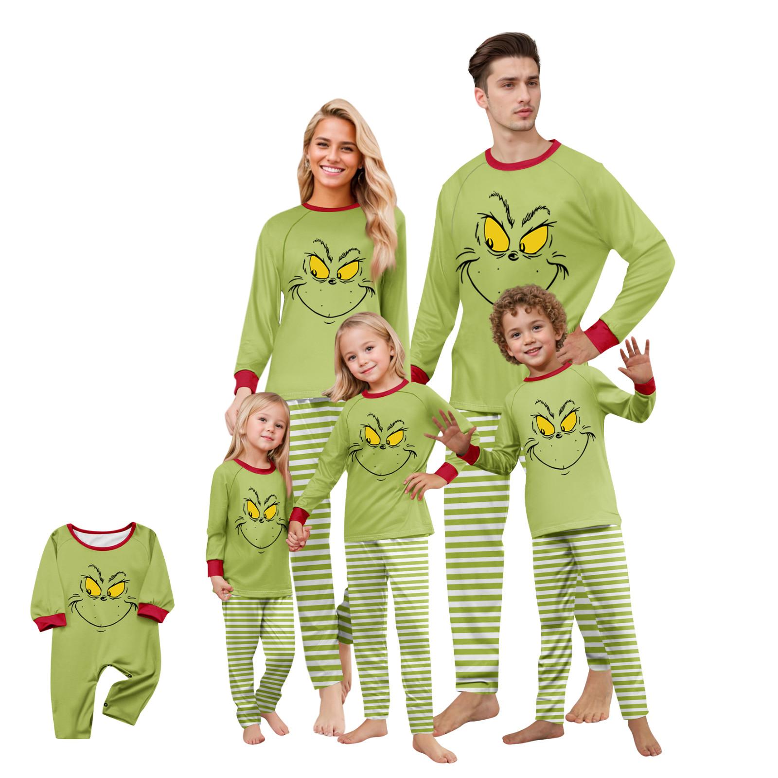 

Рождественский принт милый семейный комплект пижамы, домашняя одежда, семейный комплект топ с длинным рукавом и штаны комплект