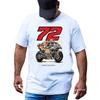 Marco Bezzecchi Bez Piloto 72 Gp Carrera Montar Camiseta Verano Unisex Manga Corta Deporte Chico Hip Hop Casual Blancos Tops Unisexs Montar Camisetas