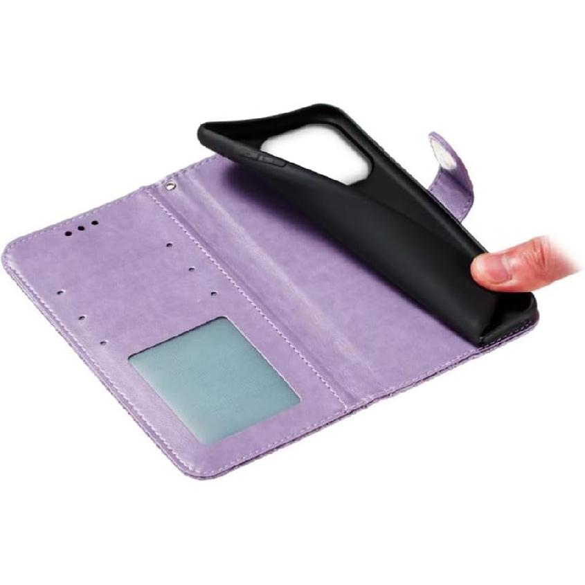 For Samsung Galaxy S25 / Galaxy S24 Embossing Wallet Case Kickstand Magnetic Flip Cover Credit Cards Slot with Stand for PU Leather Shockproof Flip