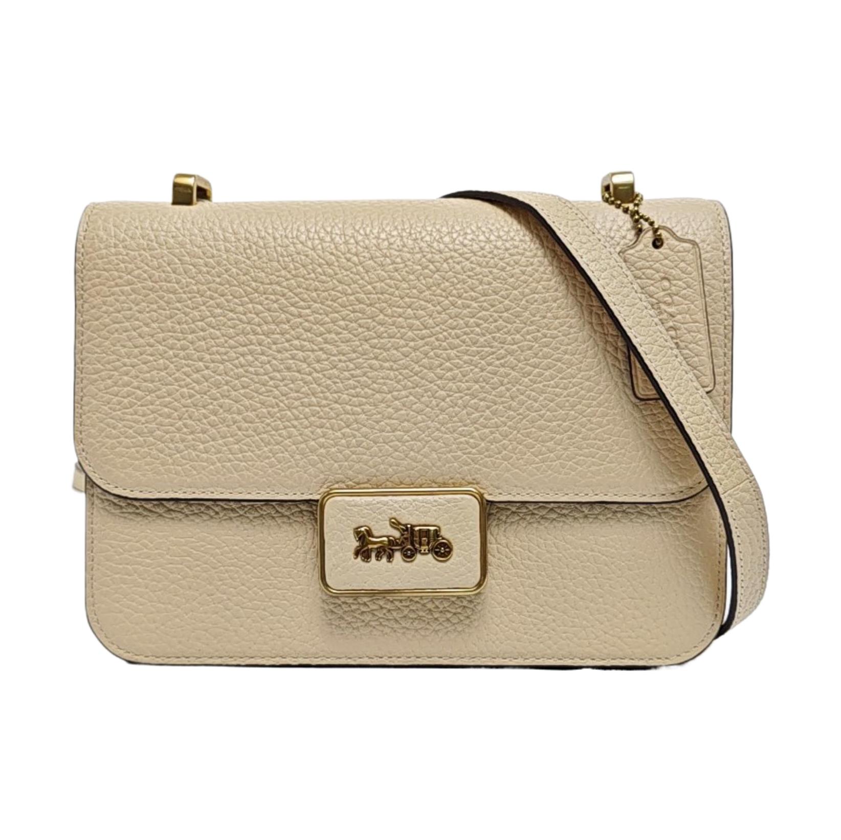 [Pre-Owned] Alie Beige Leather Shoulder Bag - Very Good #3BBRS1 ONE SIZE