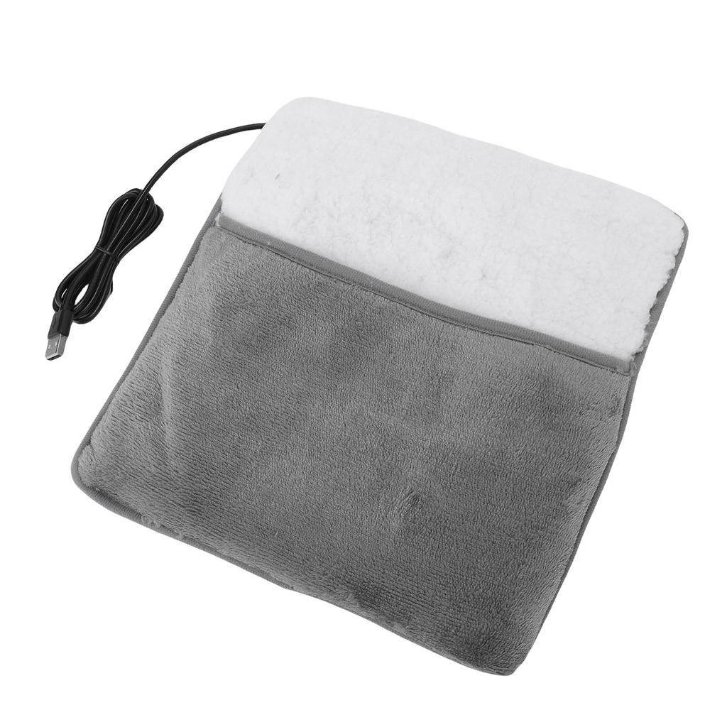Electric Heated Foot Warmer USB Powered Soft Fleece Foot Heating Pad Waterless for Abdomen Waist Hands