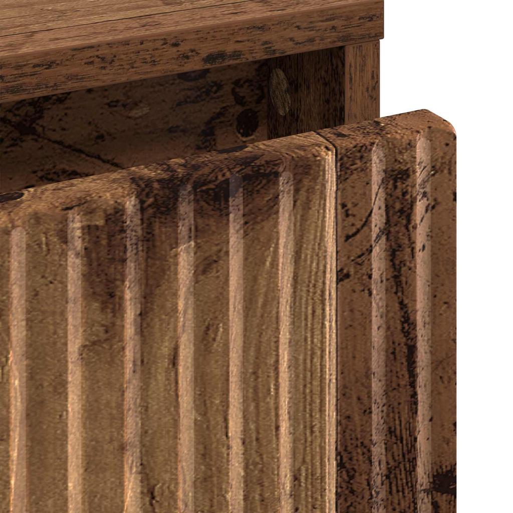 Nightstand Reclaimed Wood 63.5 x 36 x 61 cm Engineered Wood