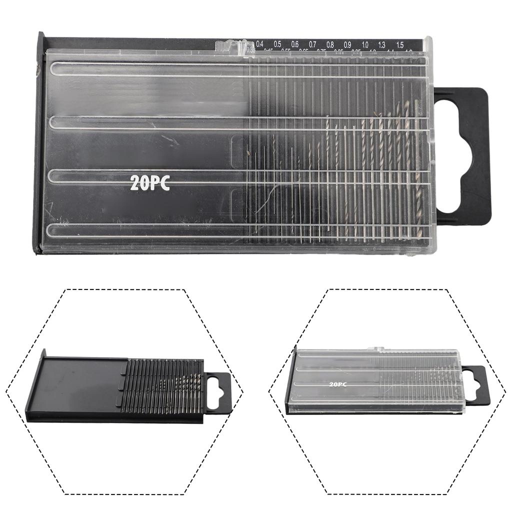 Precision HSS Spiral Drill Bits (20Pcs Set) for Jewelry Making and Watch Repair