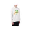Li Ning Sports Lifestyle Series Logo Letter Print Fleece Crewneck Pullover Sweatshirt Unisex sweatshirt Off-White AWDSG91-1