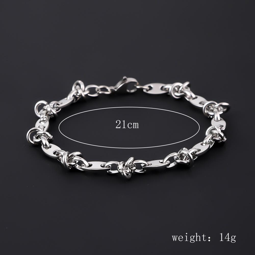 

Браслет мужской из нержавеющей стали простой властный панк с высоким чувством кубинский из титановой стали мужские украшения 21CM