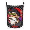 Anime Master Roshi D-Dragon B-Ball Laundry Basket Foldable Clothes Hamper Storage Bin for Bathroom