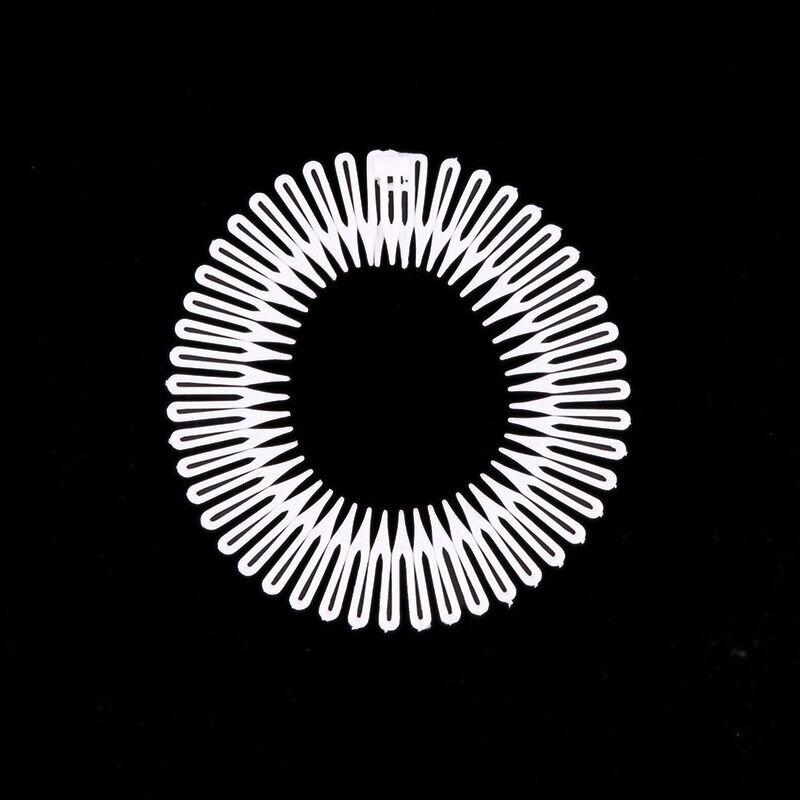 Rozciągliwy elastyczny grzebień zęby plastikowe opaski z pełnym kółkiem obręcz do włosów klips do włosów opaska do mycia twarzy naprawiono akcesoria do stylizacji włosów