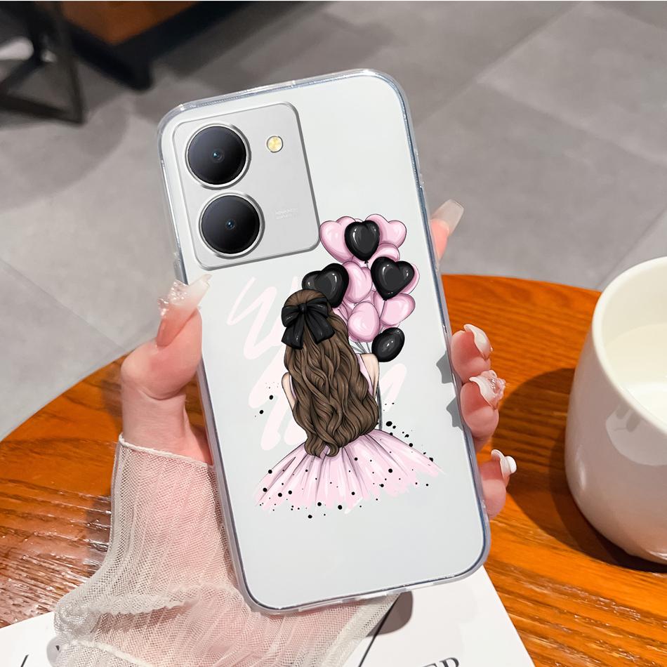 Creative Case For Vivo Y36 5G Soft Transparent TPU Silicone Model V2248 Slim Phone Shell Shockproof Protective Back Cover Coque