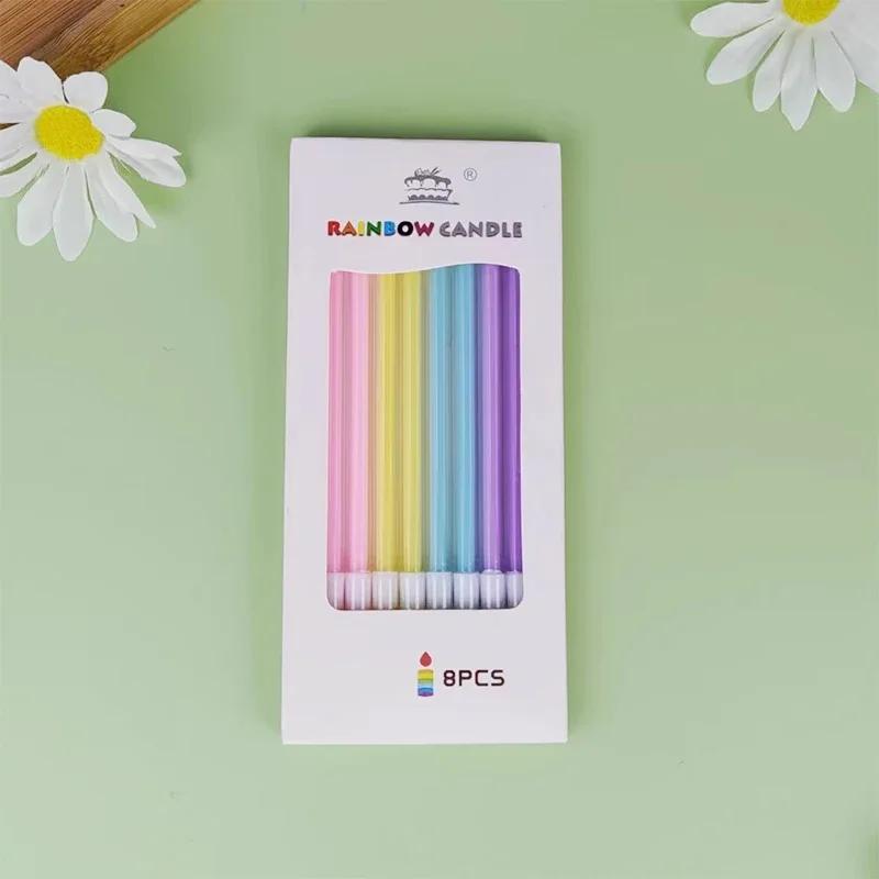 Birthday Candle Cake Baking Decoration Curve Rotating Curved Candle Romantic Party Colored Candle Multiple Style Choices