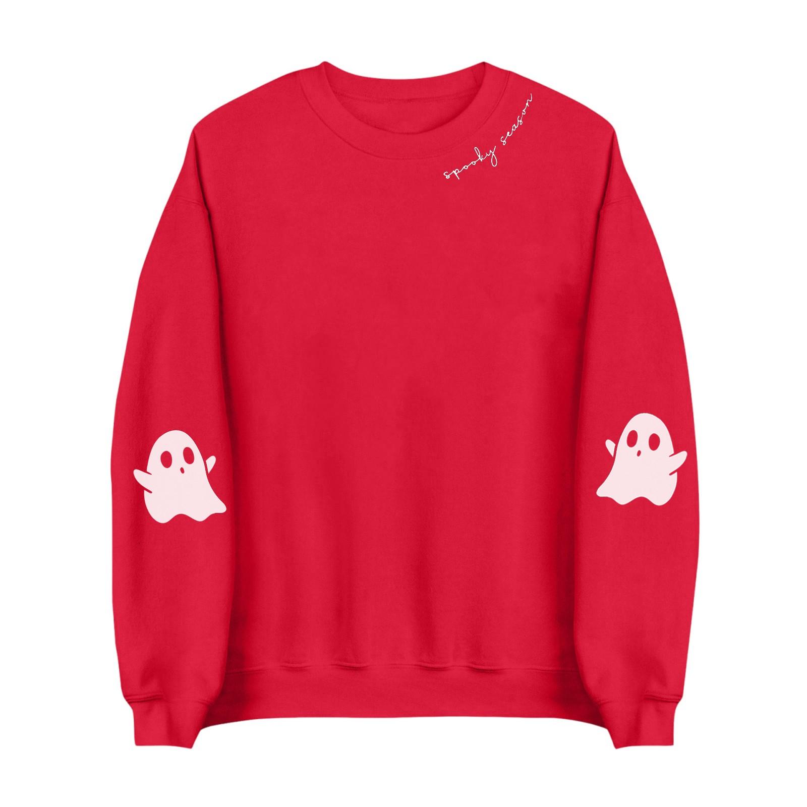 

Women Tops Long Sleeve R-Neck Shirts Fall Fashion Casual Business Tunic Blouses S червоний