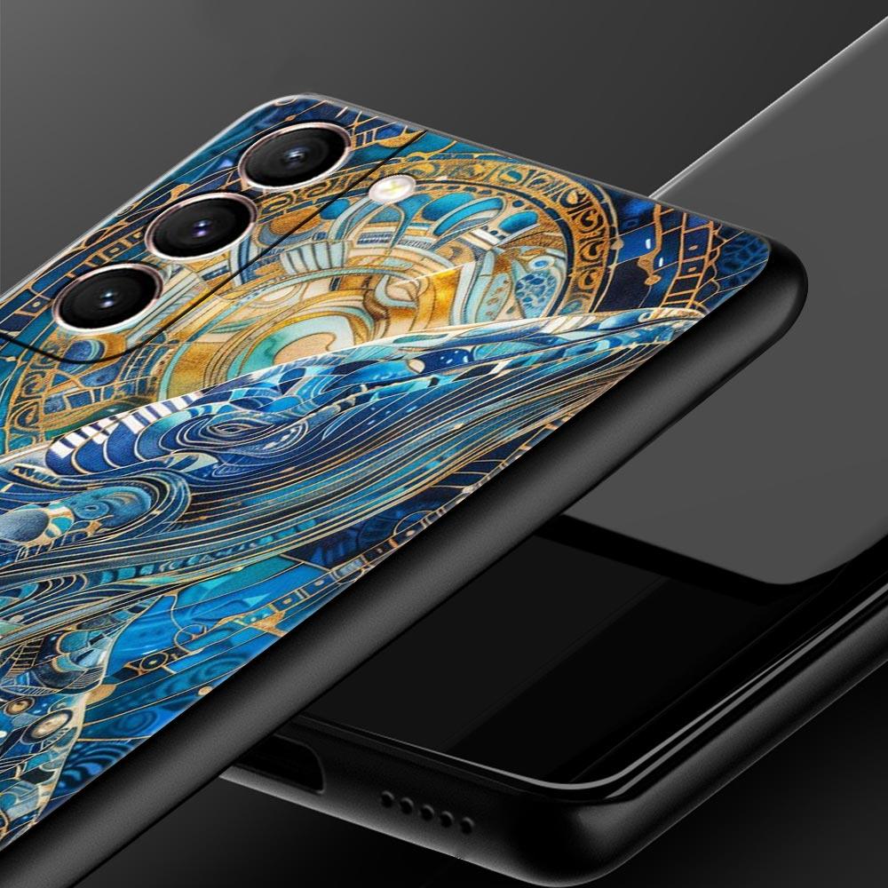 Blue Ocean Fish Phone Case for Samsung Galaxy S26 S25 S24 S23 S22 S20 S21 FE Ultra S25 Edge Plus 5G Soft TPU Cover Fundas Capas