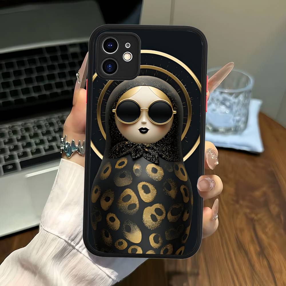 Classic Matryoshka Doll Phone Case For IPhone 16 15 14 11 12 13 Pro Max Plus 12 XS Max Back Cover Matte Case