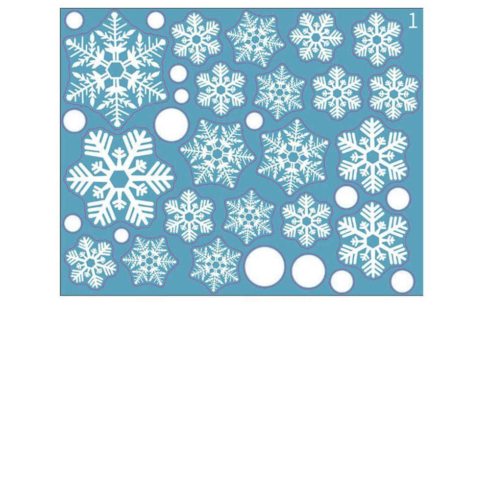 Glass Window Sticker White Snowflake Wall Decals Christmas Decorations Christmas Wall Stickers 01