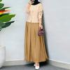 ZANZEA Women Long Sleeve Stripe Blouse and Long Skirts Casual Two Piece Sets