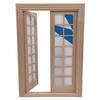 1Pc Dollhouse Miniature Wooden Diy 28 Lattices Double Door Model Mini Simulation Furniture Decor Toy Accessories