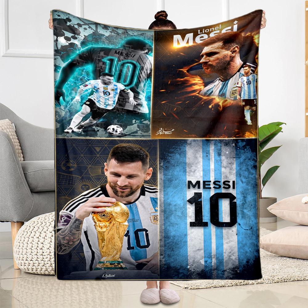 Messi 595 Blanket Soft & Cozy Perfect for Livingroom Office Chair Sofa for All Seasons Digital Print Best Holiday Gift for Friends Family