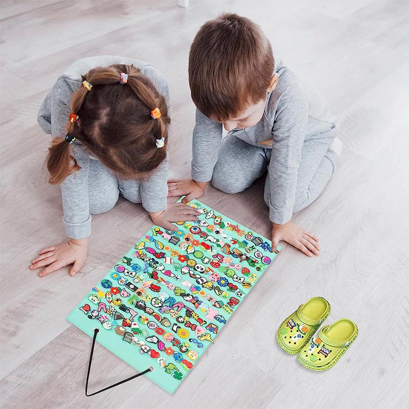 Shoes Charms Display Shoe Charms Organizer With 180 Holes Badge Storage Hanging Holder Shoe Decor Jewelry Display Storage Bag
