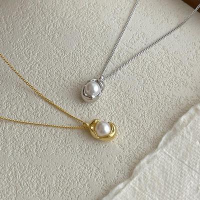 Collier avec pendentif Banyan Tree Perle d'Argent pour Femmes