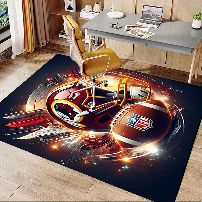 Podložka pod židli na fotbal NFL, Kancelářský koberec pod stůl, Domácí dekorace, Nápad na dárek pro fanoušky NFL, Vhodné do ložnice, obývacího pokoje a různých místností