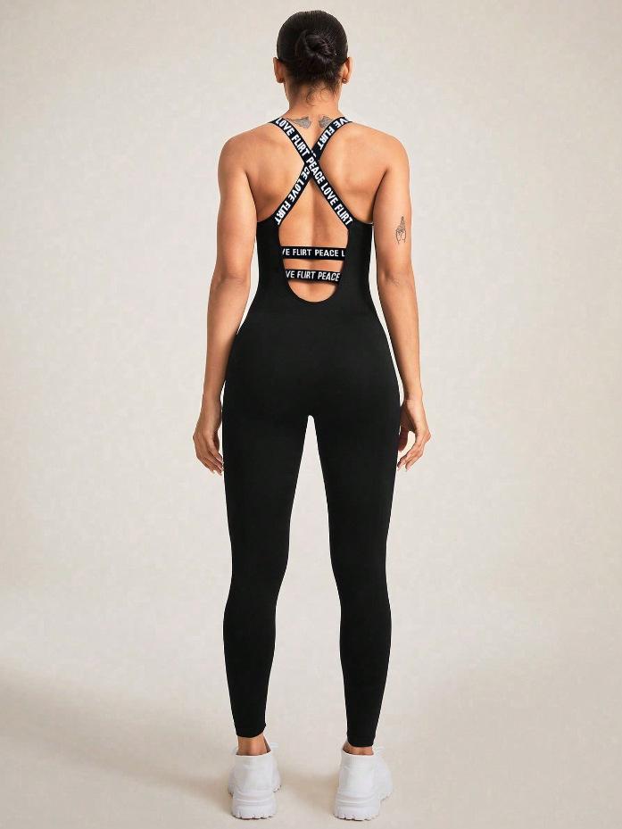 Seamless High-Elastic Yoga Camisole Bodysuit - Women's One-Piece Fitness Wear with Long Pants