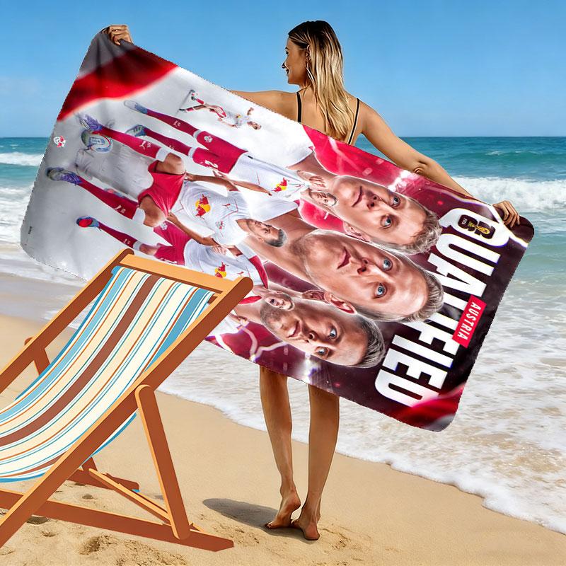 Asciugamano da Spiaggia con Stampa RB Leipzig, Asciugamano Grande Morbido ad Asciugatura Rapida per Spiaggia Campeggio Nuoto