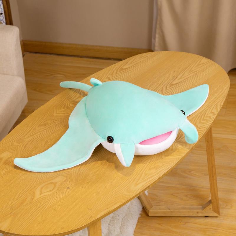 

Simulation devil fish doll plush toy aquarium ray doll children sleeping pillow soothing doll 70*45cm（0.3kg） зелёный