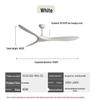 Variable Frequency Ceiling Fan with Light and Remote Control, Solid Wood Blades, for Living Room, Dining Room, Bedroom