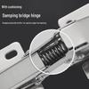 Stainless Steel Soft Close Frog Hinge, 3-4 Inch Thickened Bridge Type, No Slotting, for Cabinet Doors and Mahjong Tables